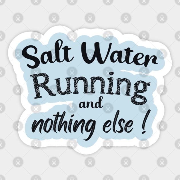 Running  beach (dark lettering) Sticker by ArteriaMix